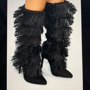 Fringe Boots 4.5 inch Heels